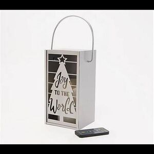 Luminara Decorative Box with Flameless 4" Pillar Candle & Remote Joy